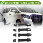 Exterior Door Handle Cover Trim for Toyota Alphard (2015–2021) Carbon Fiber Black