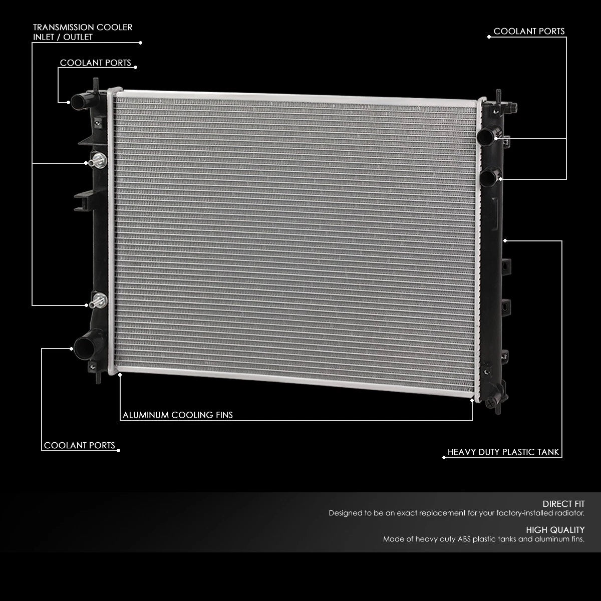 Aluminum Core Engine Cooling Radiator DPI 2846 for Subaru B9 Tribeca (2006–2014)