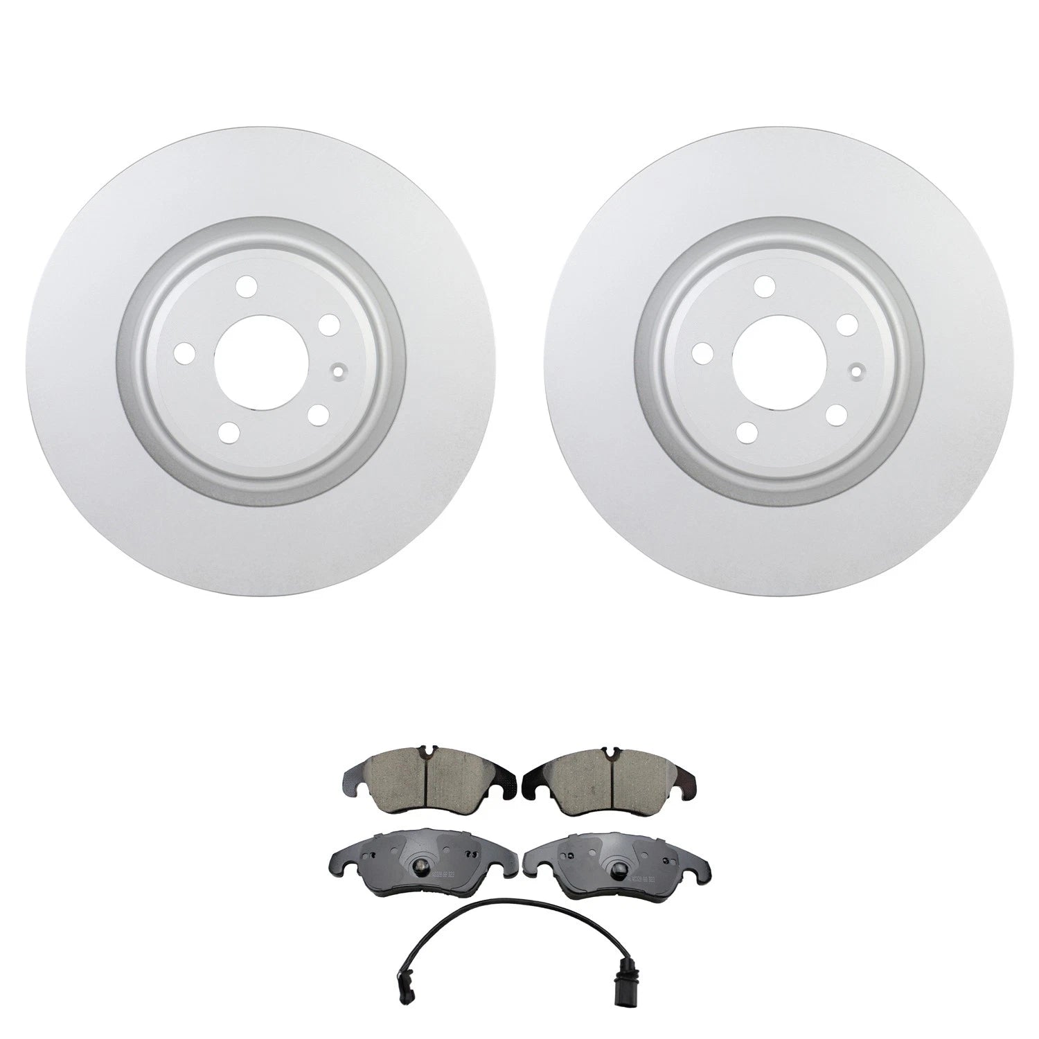Set of 4 Bosch QuietCast Front Rotors & Akebono EURO Ceramic Pads for Q5 S4 (2018–2023)