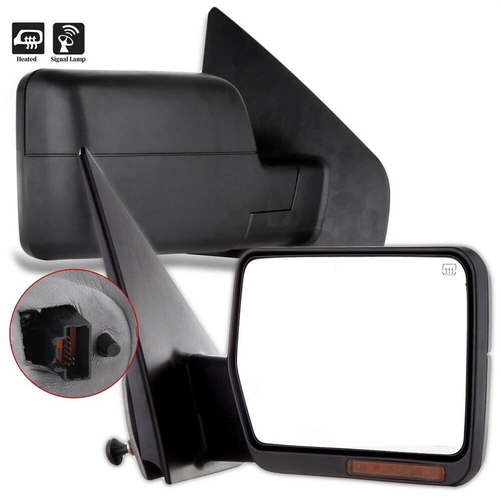 Set of 2 Power Heated Turn Signal Towing Mirrors for Ford F150 (2004–2006)