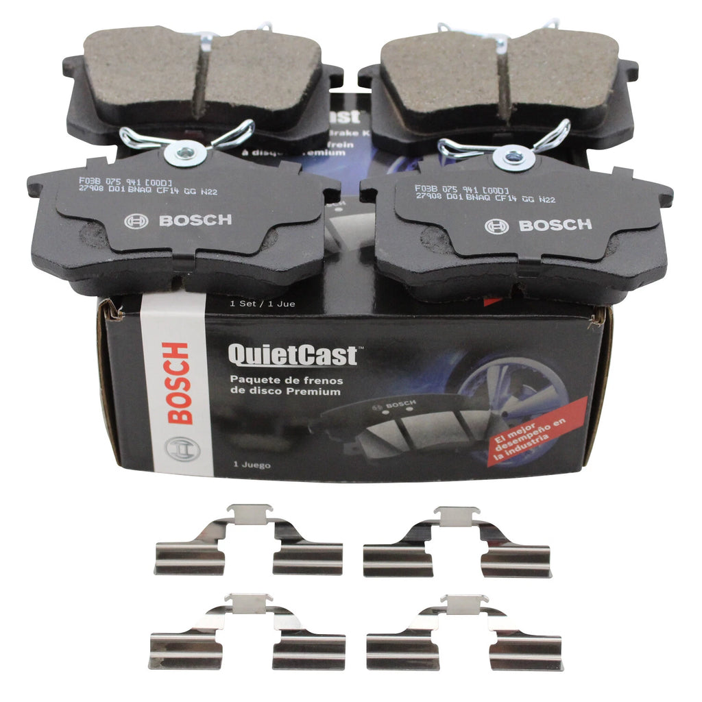 Set of 4 Bosch QuietCast Rear Ceramic Brake Pads for Audi A4 A6 A8 TT (2000–2023)