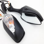 Set of 2 Black Side Mirrors with Turn Signals for Honda CBR 1000RR (2008–2012)