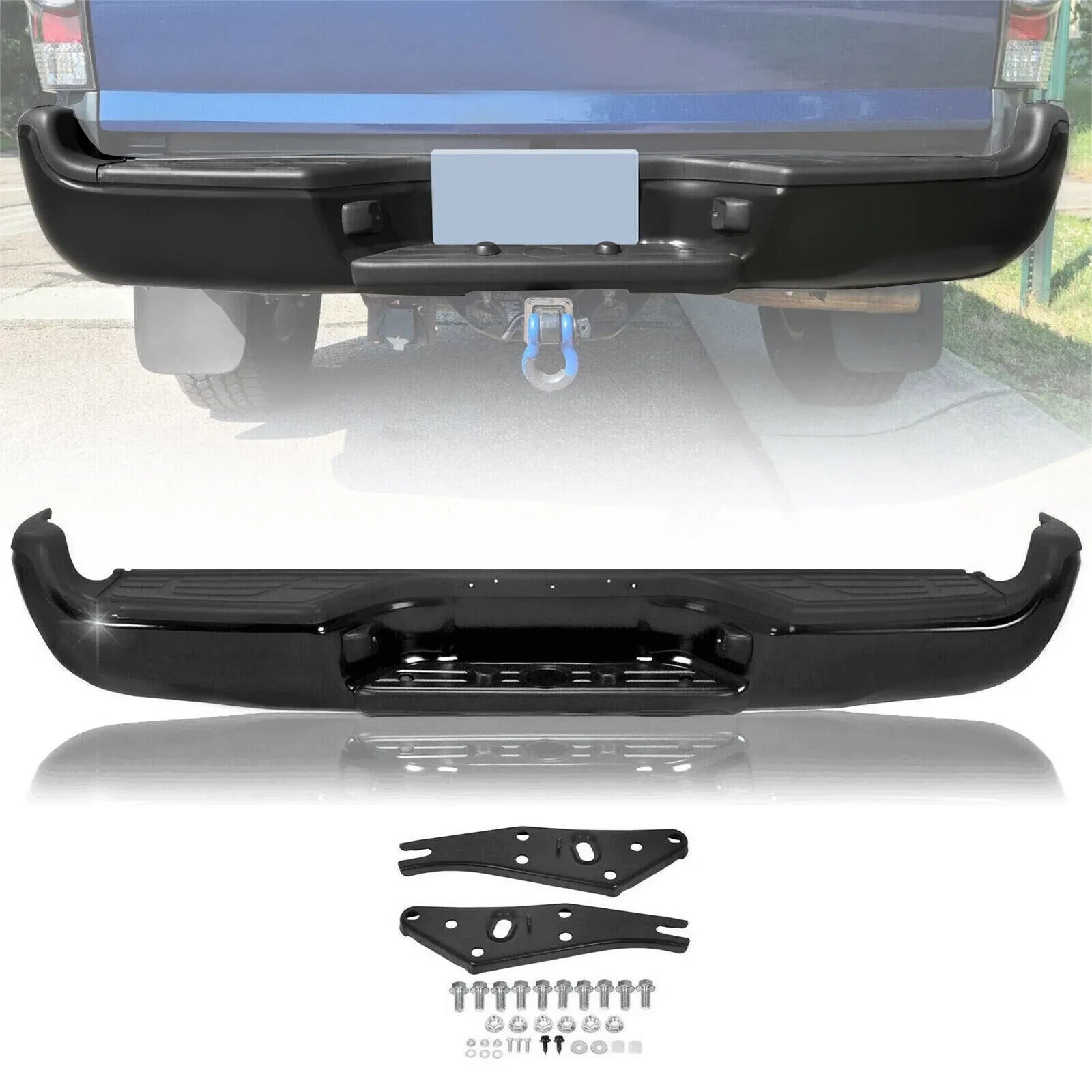 Complete Rear Bumper Assembly for Toyota Tacoma (2005–2015) w/LED Lights