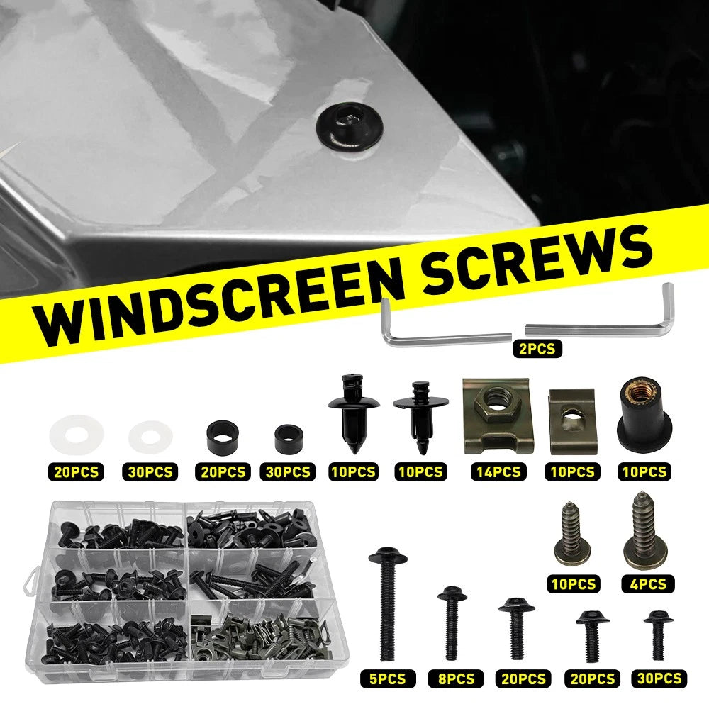 Set of 253 Fairing Bolts Kit Bodywork Screws for Yamaha YZF R1 (1998–2021), YZF R6 (1999–2020)