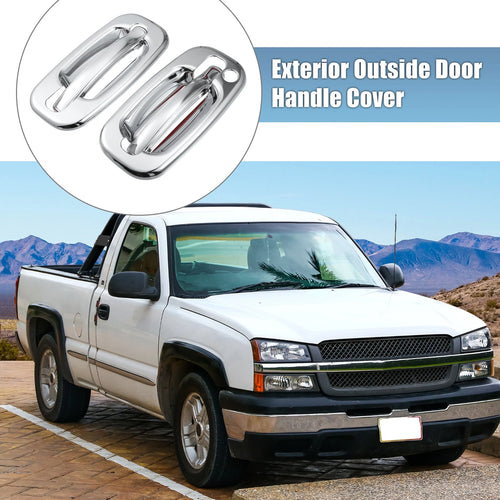 1 Pair Exterior Door Handle Cover for Chevrolet Tahoe (2000–2006) 1 Keyhole