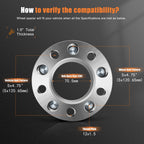 4X 1.5" Hubcentric Wheel Spacers 5x4.75 12x1.5 for Chevrolet Corvette Camaro