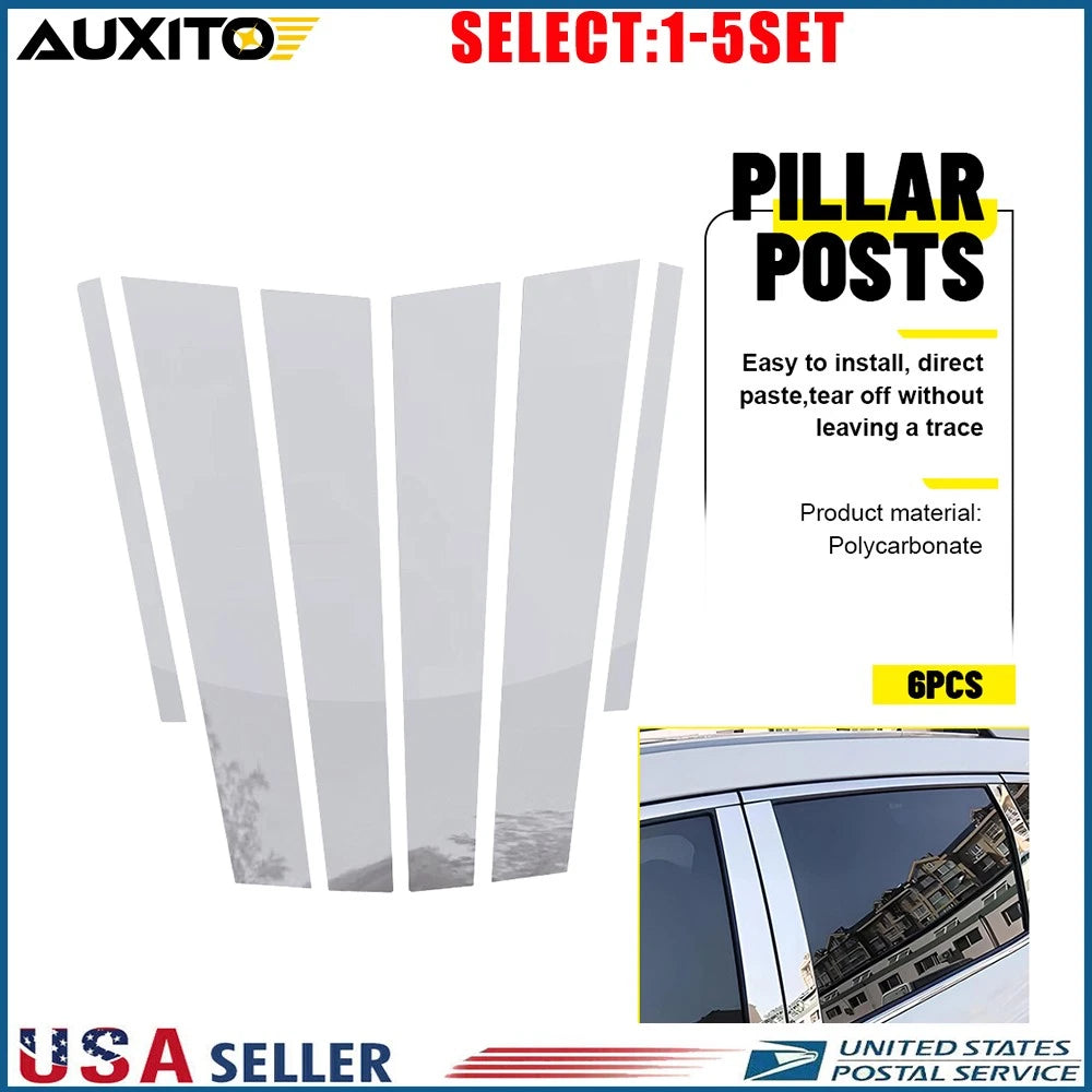 Stainless Steel Chrome Window Pillar Posts for Honda Accord Sedan (2008–2012)
