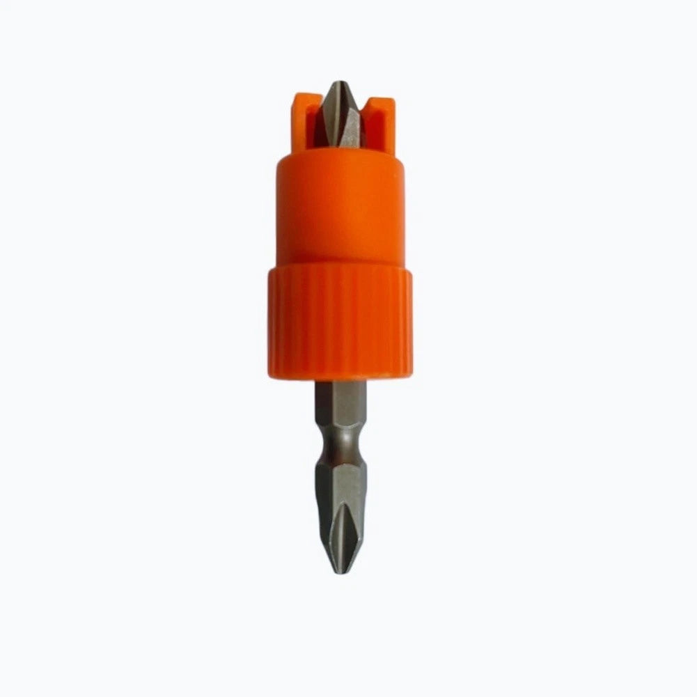2X 65mm Bit Holder for Drill Bit Retention - Spring Loaded, Orange