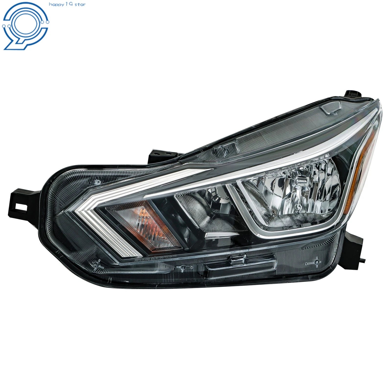 Headlight Assembly for Nissan Versa SV (2020–2021) Halogen Chrome Clear Lens