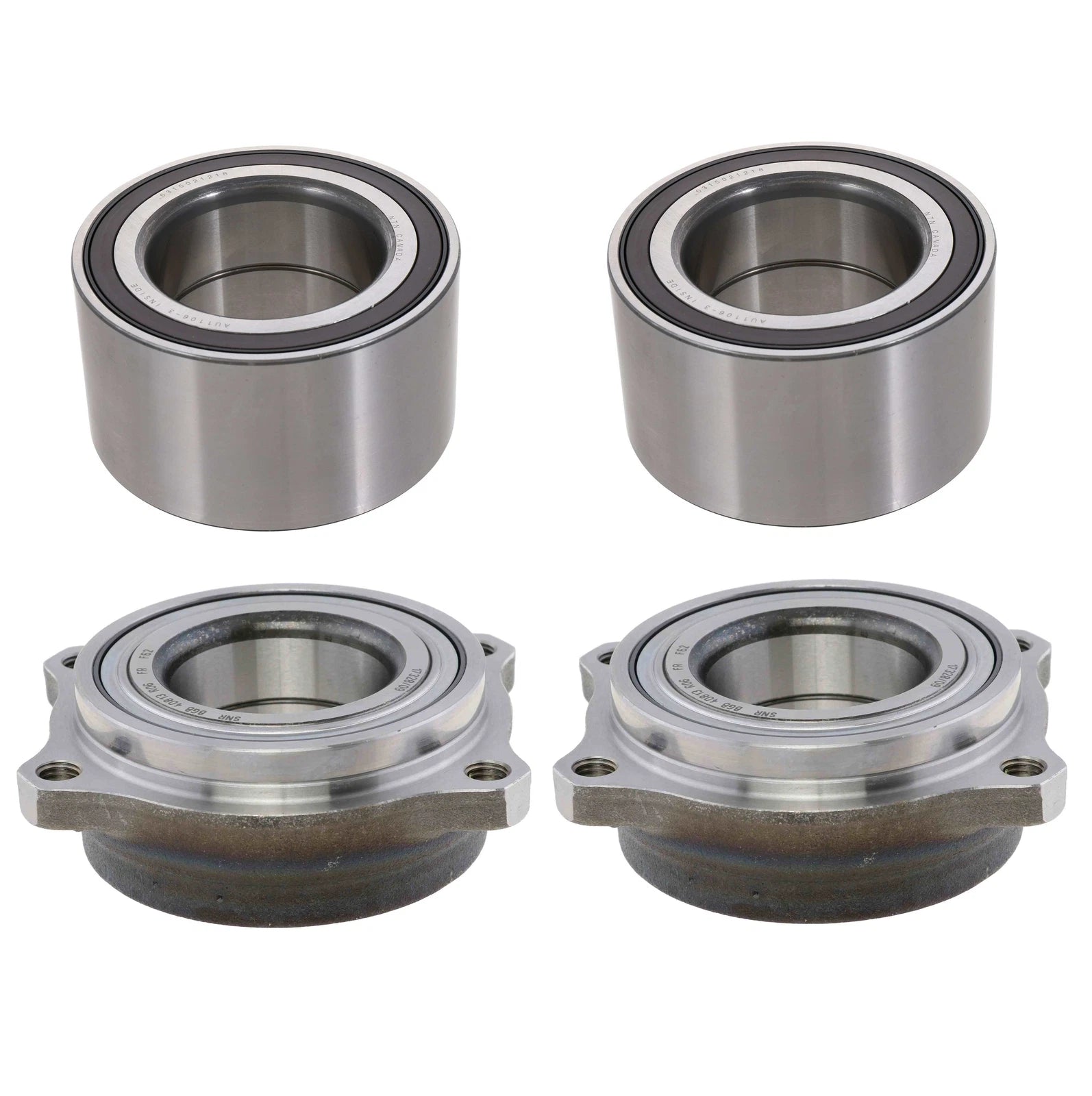 BCA Front & Rear Wheel Bearings Assemblies Kit for Mercedes W204 A207 C207 (2007–2015)