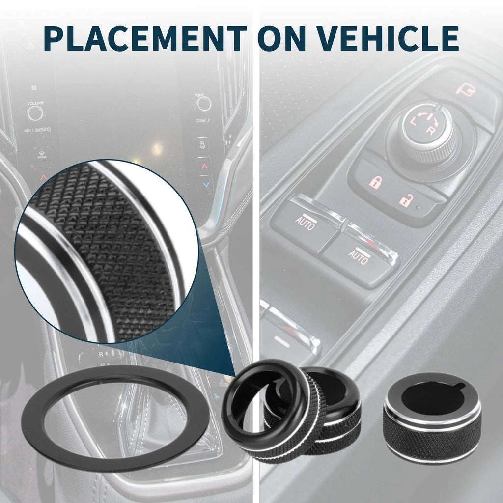Set of 4 Media Tune Engine Start Mirror Knob Covers for Subaru WRX (2022–2023)
