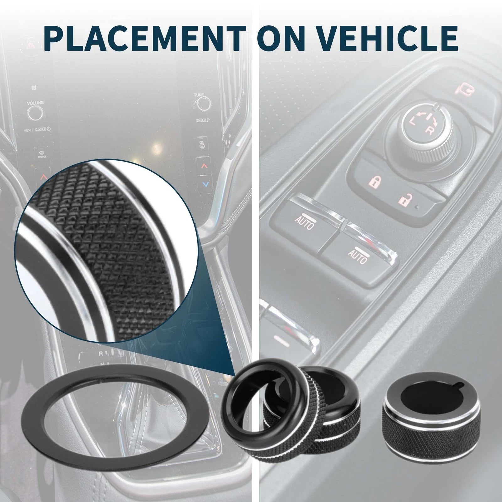 Set of 4 Media Tune Engine Start Mirror Knob Covers for Subaru WRX (2022–2023)