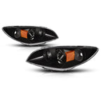 Projector Headlight/Lamp for Mazda 3 Sedan (2004–2009) Black Housing Amber