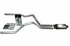 2.5" Dual Exhaust Kit for Ford F150 (2021–2025) Stainless Muffler Slash Tips