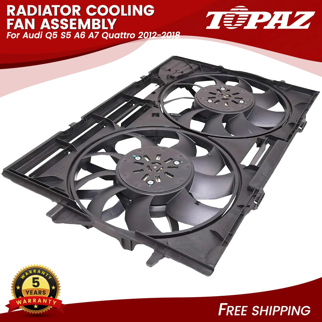 Radiator Cooling Fan Assembly for Audi Q5 S5 A6 A7 (2012–2018)