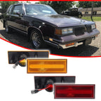 Set of 4 Amber Front & Red Rear LED Side Marker Lights for Oldsmobile Cutlass (1981–1988)