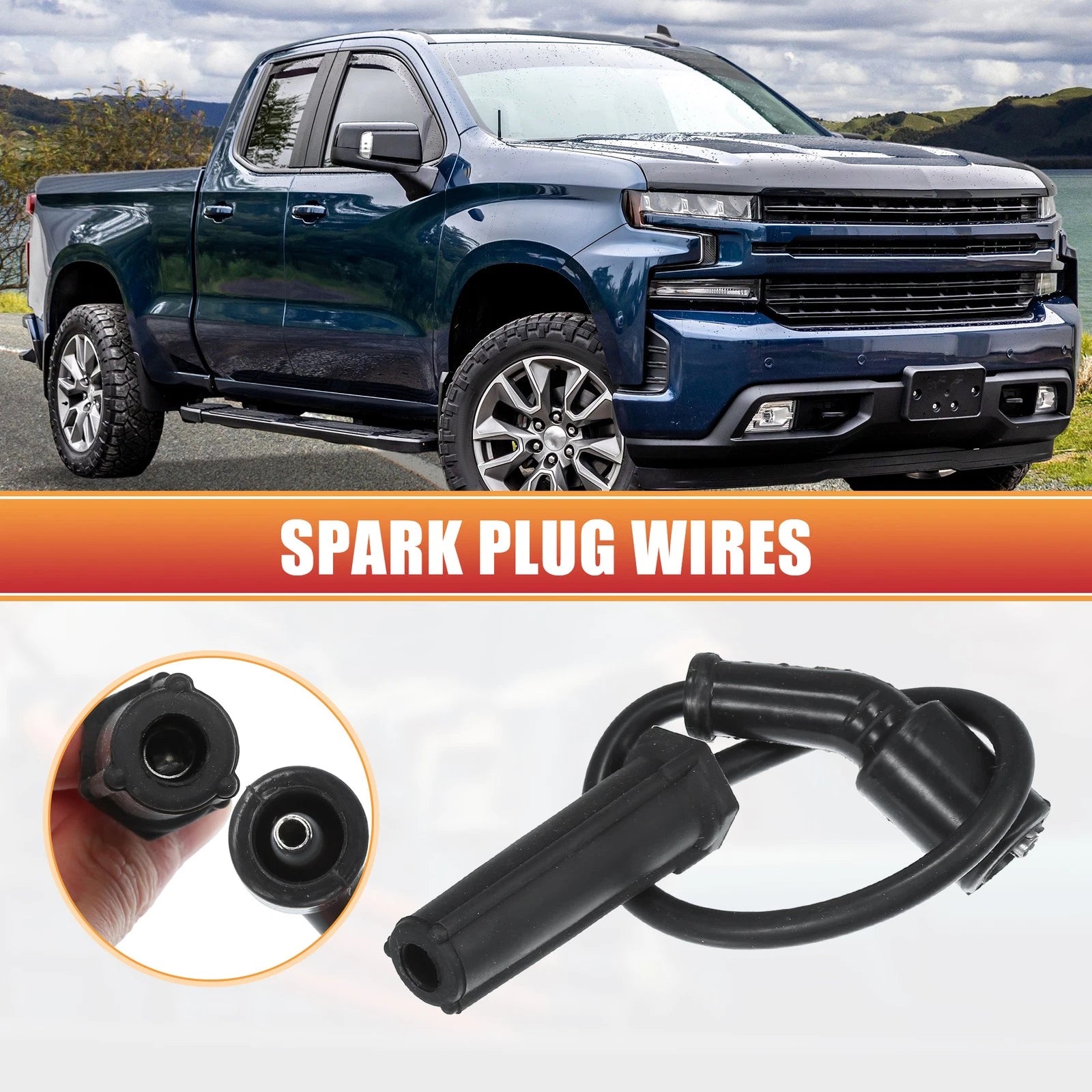 8pcs Spark Plug Wire Ignition Coil Cable No. 88894393 for Chevrolet Avalanche (2002–2013)