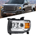 Front Left Headlight for GMC Canyon (2015–2022) Clear Lens Halogen