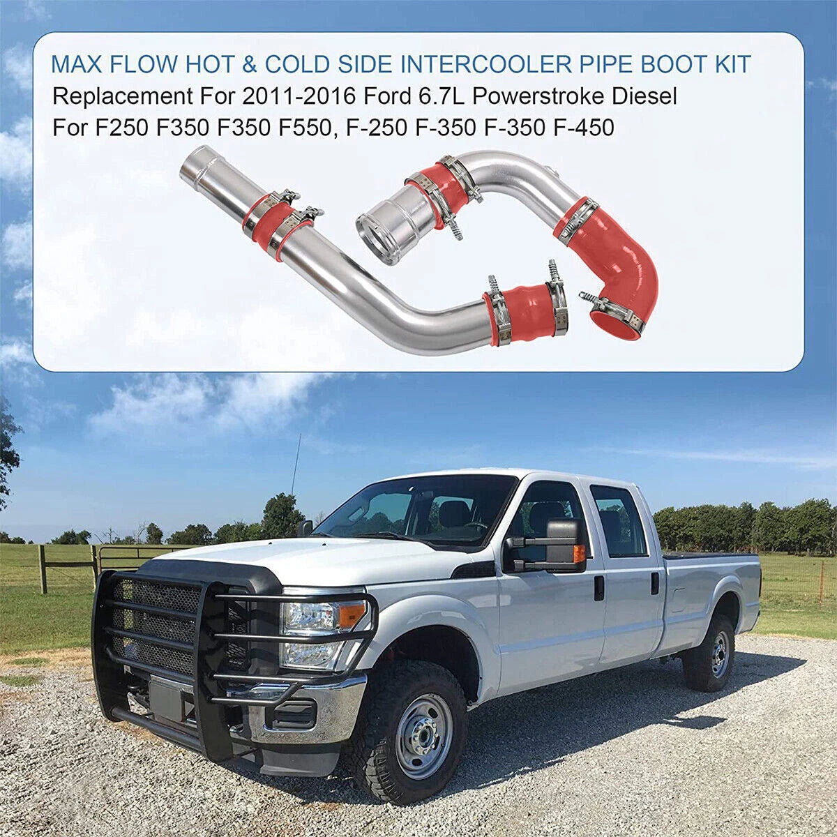 Turbo Intercooler Pipe & Cold Air Intake Kit for Ford 6.7L Powerstroke (2011–2016)