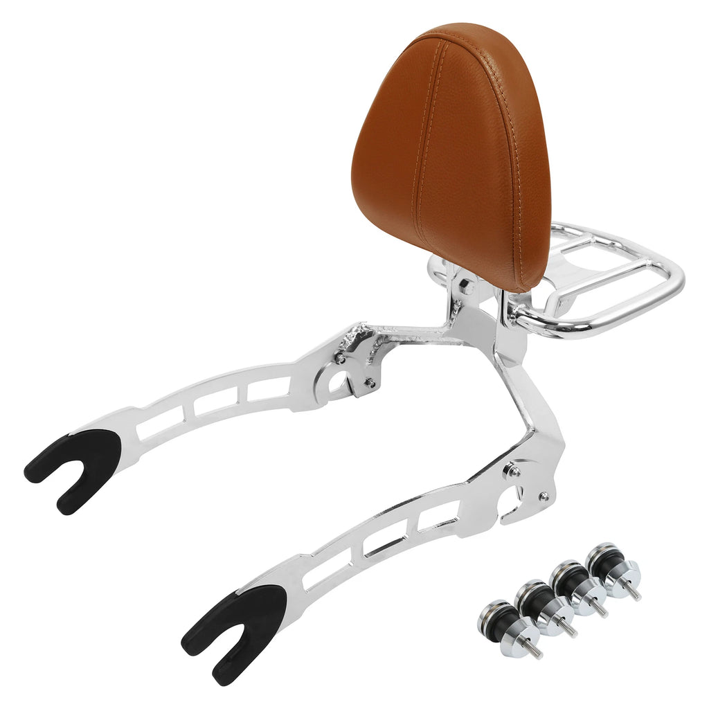Chrome Sissy Bar Backrest Luggage Rack Spools for Indian Scout (2015–2024)