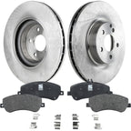 Front Brake Disc Rotor and Pad Kit for Mercedes Benz GLK350, GLK250 (2010–2015)