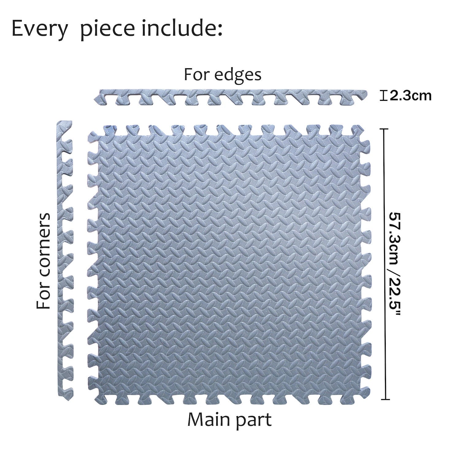 2X EVA Foam Interlocking Exercise Mat Tiles for Gym Flooring Fitness Yoga