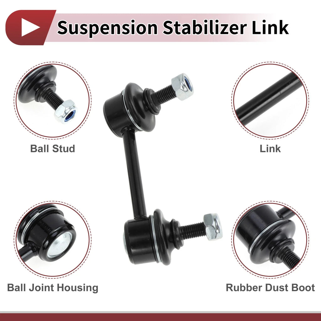 Set of 2 Rear Stabilizer Bar Links with Bushings for Toyota RAV4 (No.K80297)