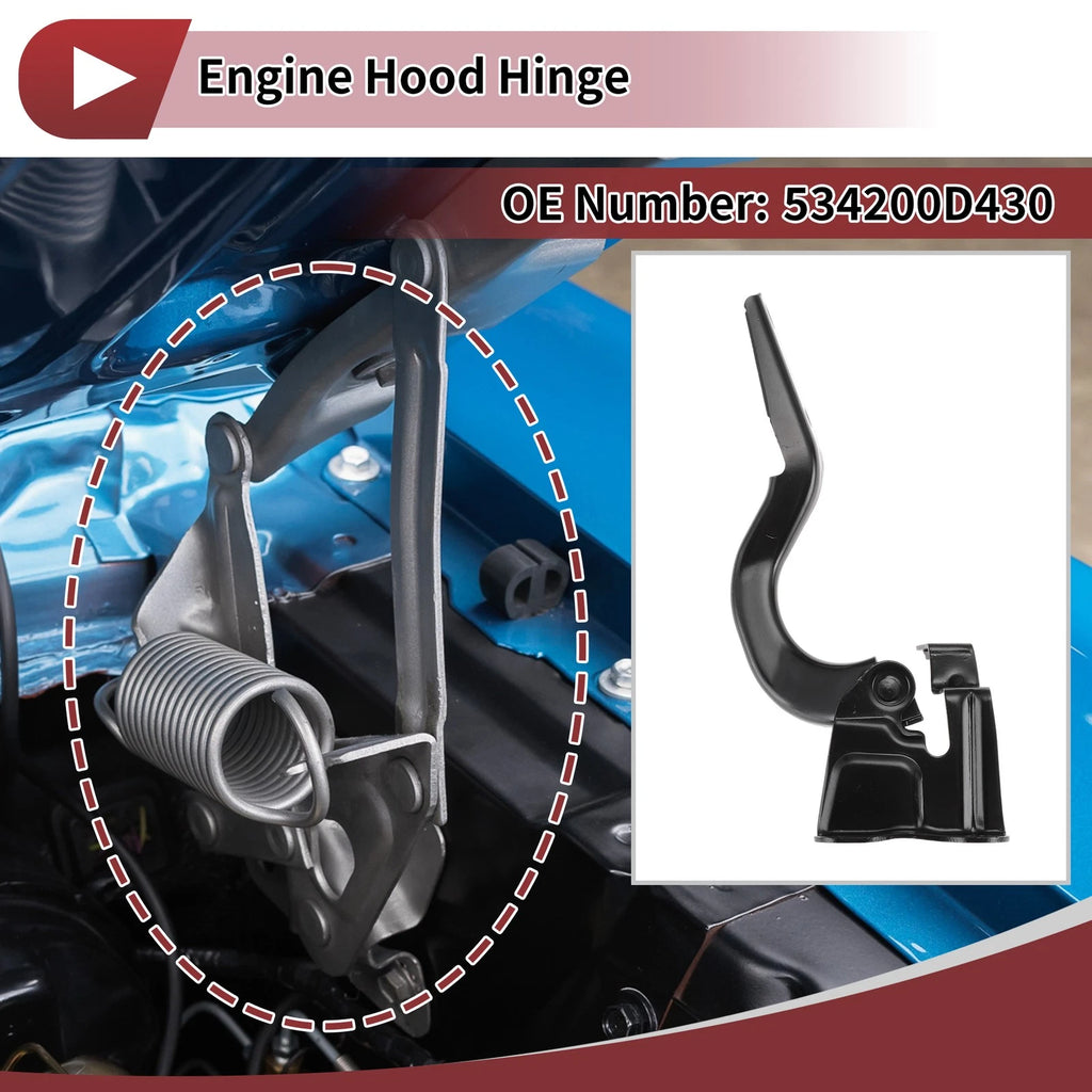 Hood Hinge for Toyota Yaris (2017–2018) Left Side, 1 pcs