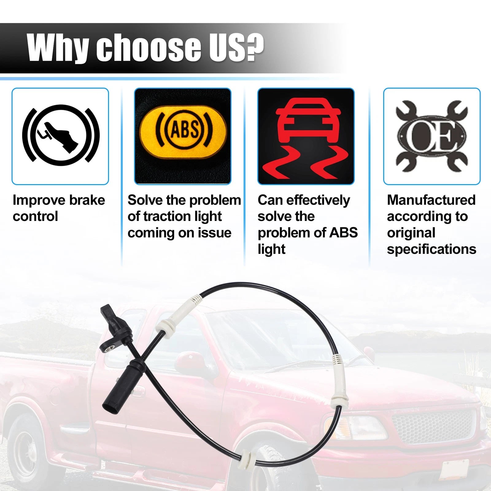 2pcs ABS Wheel Speed Sensor for BMW 228i xDrive (2014–2016)