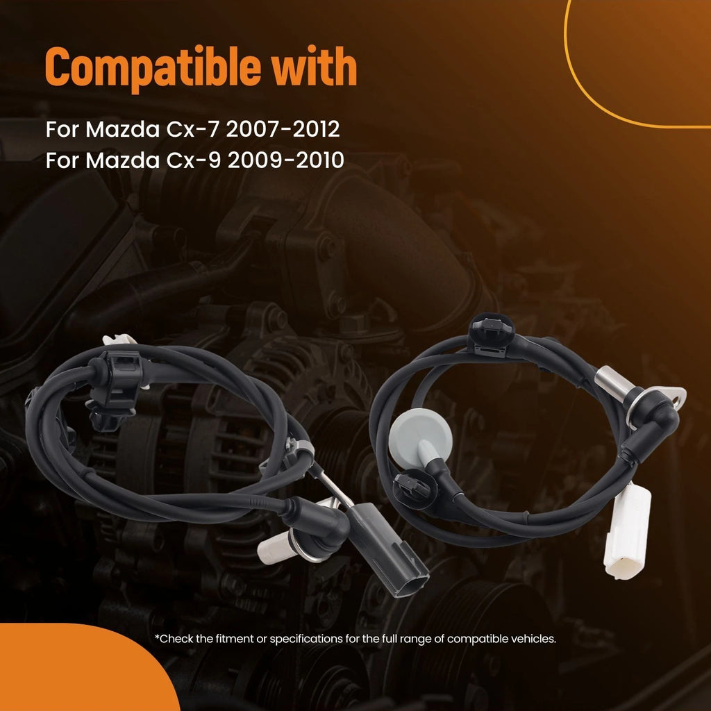 2X ABS Wheel Speed Sensor for Mazda CX-7/CX-9 (2007–2012) ALS1642 ALS1637 L2064370XB