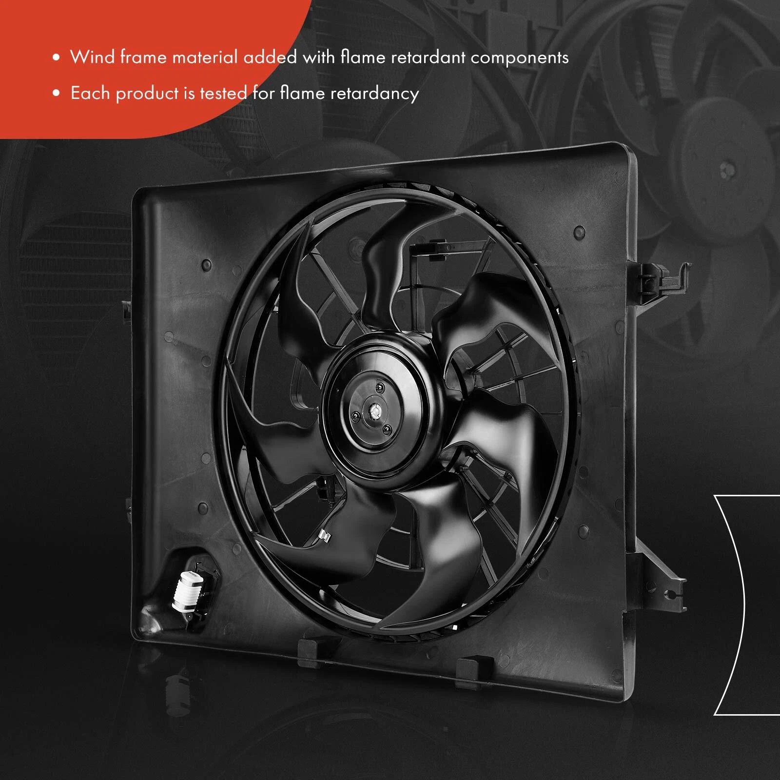 Cooling Fan Assembly with Shroud for Hyundai Sonata, Kia Optima (2011–2013)