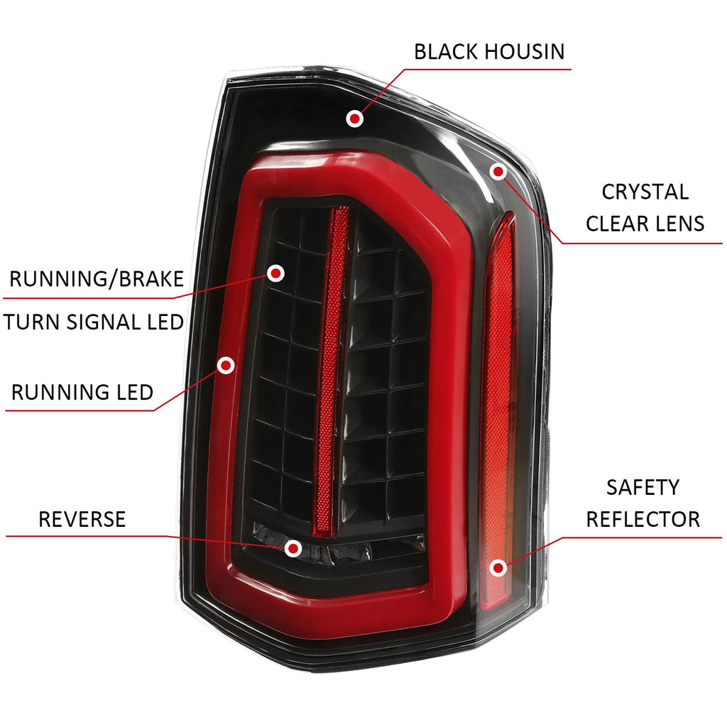 Full LED Tail Light for Chrysler 300 Sedan (2011–2014) w/ Sequential Signal