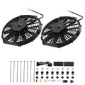 2X 12" Electric Radiator Cooling Fan 12V 80W for Universal Fit