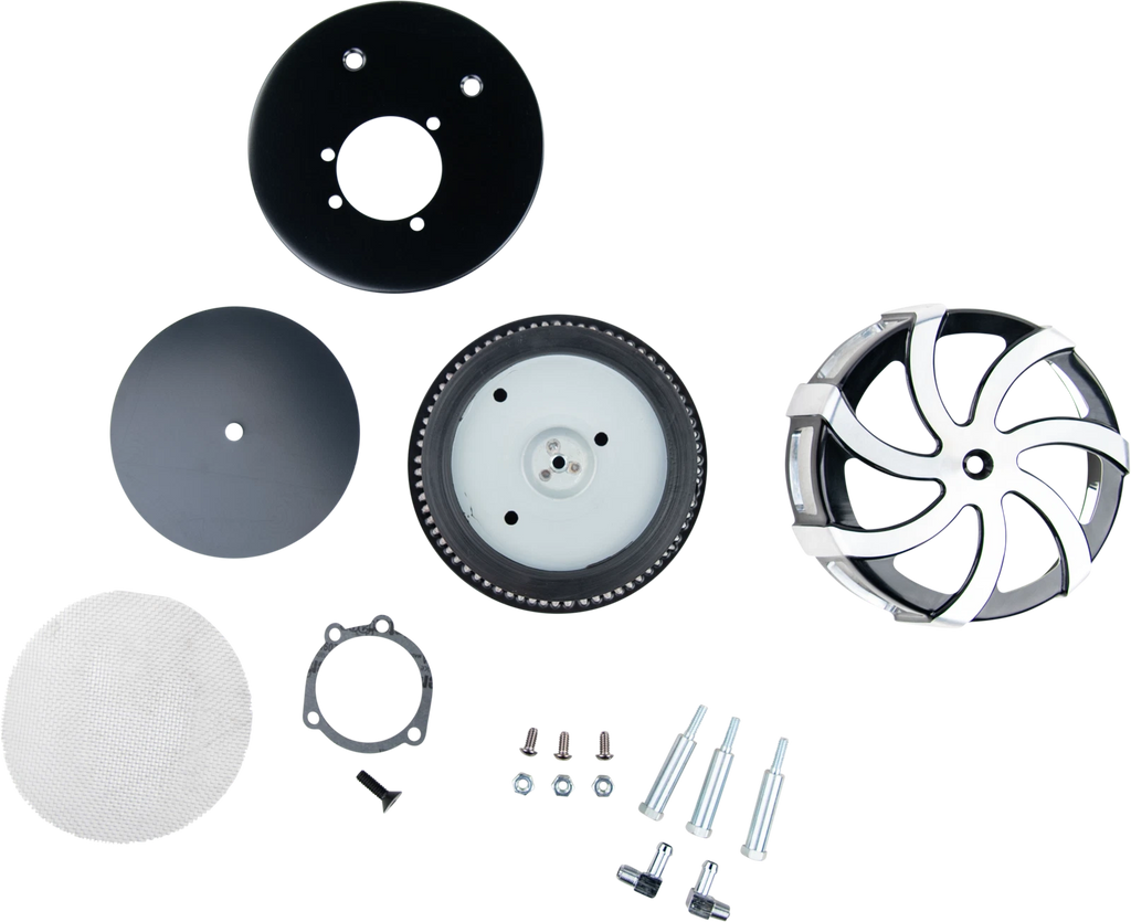 Kruel Air Cleaner Kit Black Contrast Cut for V-Twin (2010–2023)
