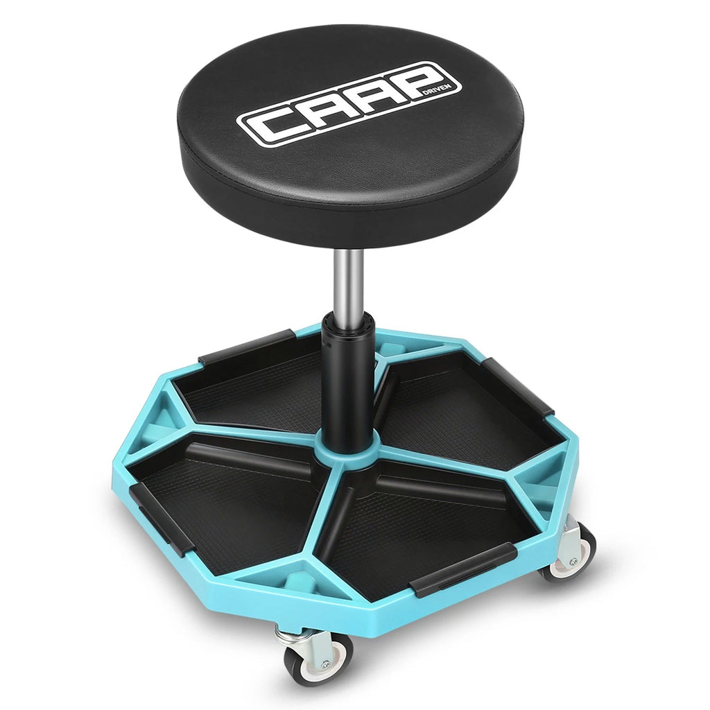 Adjustable Rolling Stool for Mechanics Tool Seat (15.74"-21.25")
