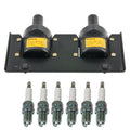 Set of 6 Bosch Ignition Coils & NGK Spark Plugs for 911 NSX A6 Stealth H6 V6