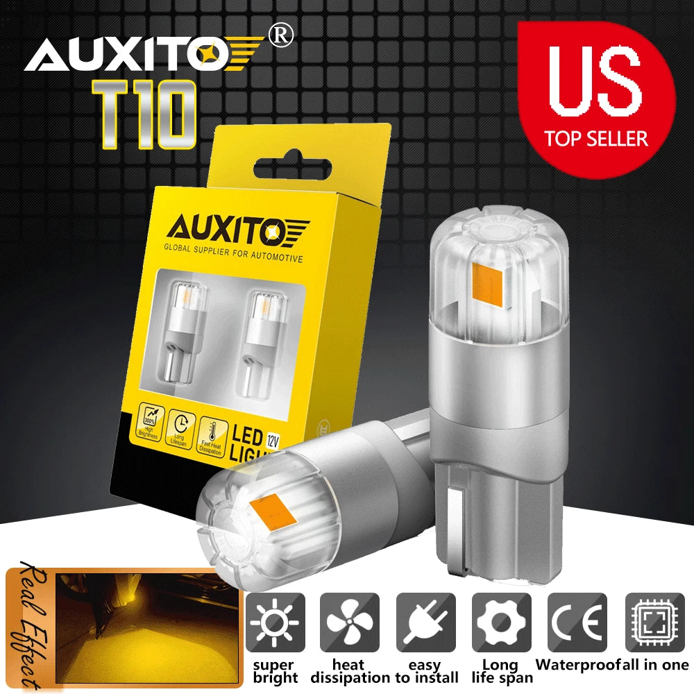 2X T10 LED Front Side Marker/License Plate Light Bulb for Various Models