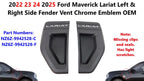 Set of 2 Chrome Emblems for Ford Maverick Lariat (2022–2025)