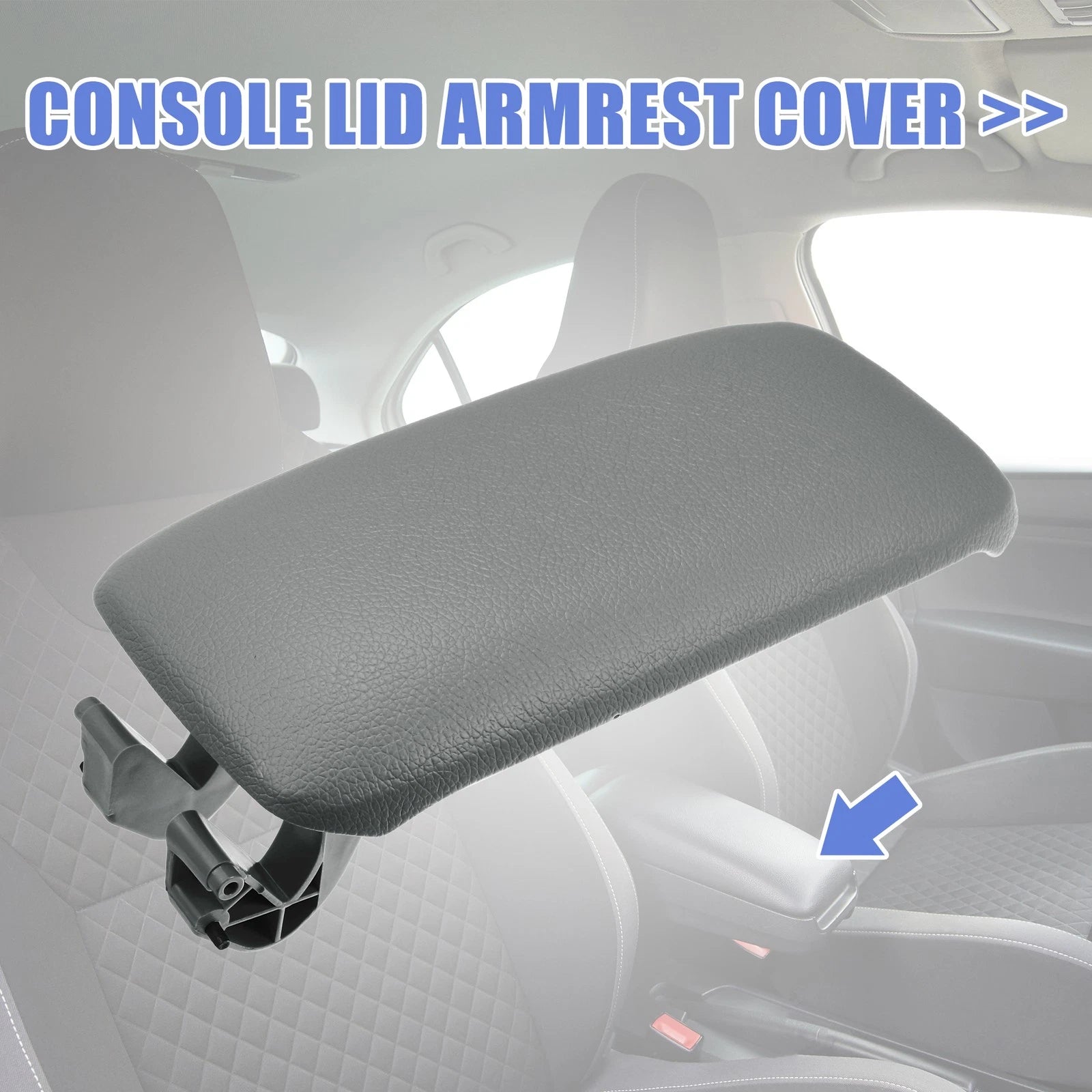 Center Console Cover Lid 8P0864245P for Audi A3 (2003–2012) Armrest Gray