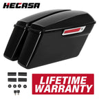 Black Hard Saddle Bags for Harley Touring Road Street Glide (2014–2024)