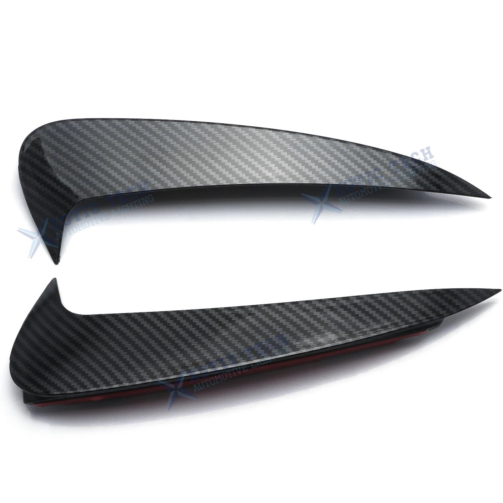 Carbon Fiber ABS Rear Bumper Side Vent Insert Canard for Benz C-Class (2017-2021)