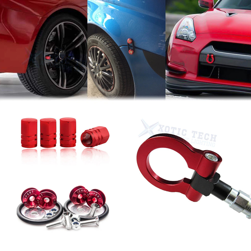 Tow Hook, Air Valve Cap, Quick Release Fasteners for Nissan GT-R (2007–2018)