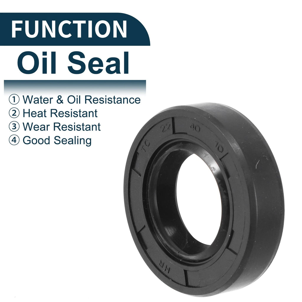 Set of 5 Oil Seal Rotary Shaft Seal NBR Rubber 22x40x10mm