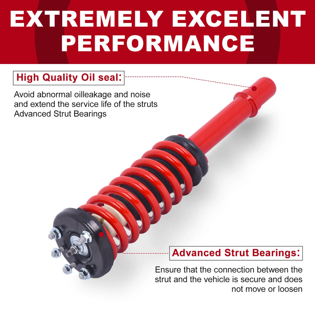 2X Front Complete Shock Struts Assembly for Honda Accord (2003-2007)