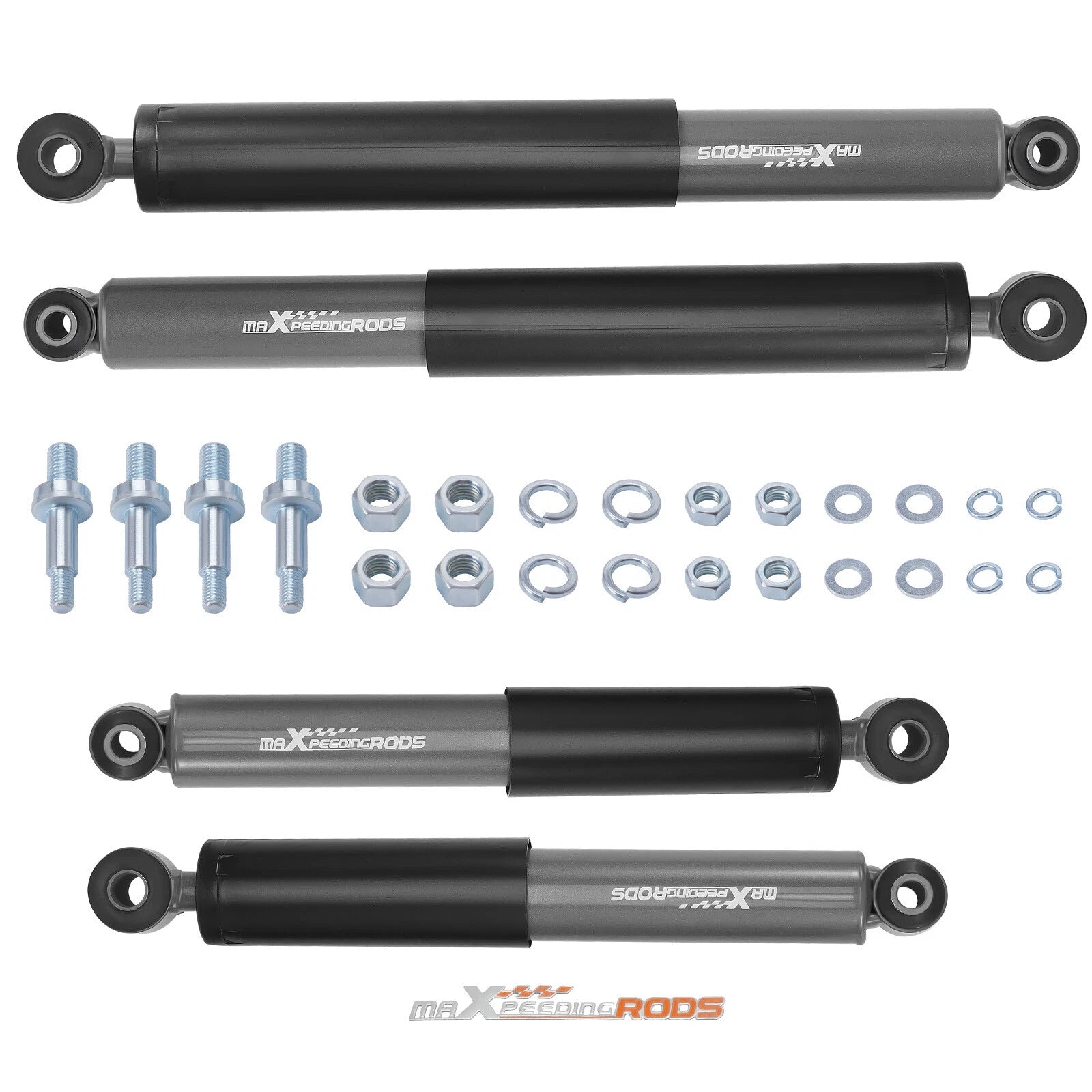 Shocks Kit for Chevy GMC C10 (1973–1987) 2-5" Front & 4-7" Rear Drop