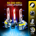 Set of 4 AUXITO 9005 H11 LED Headlight Bulbs for Conversion Kit (High Low)