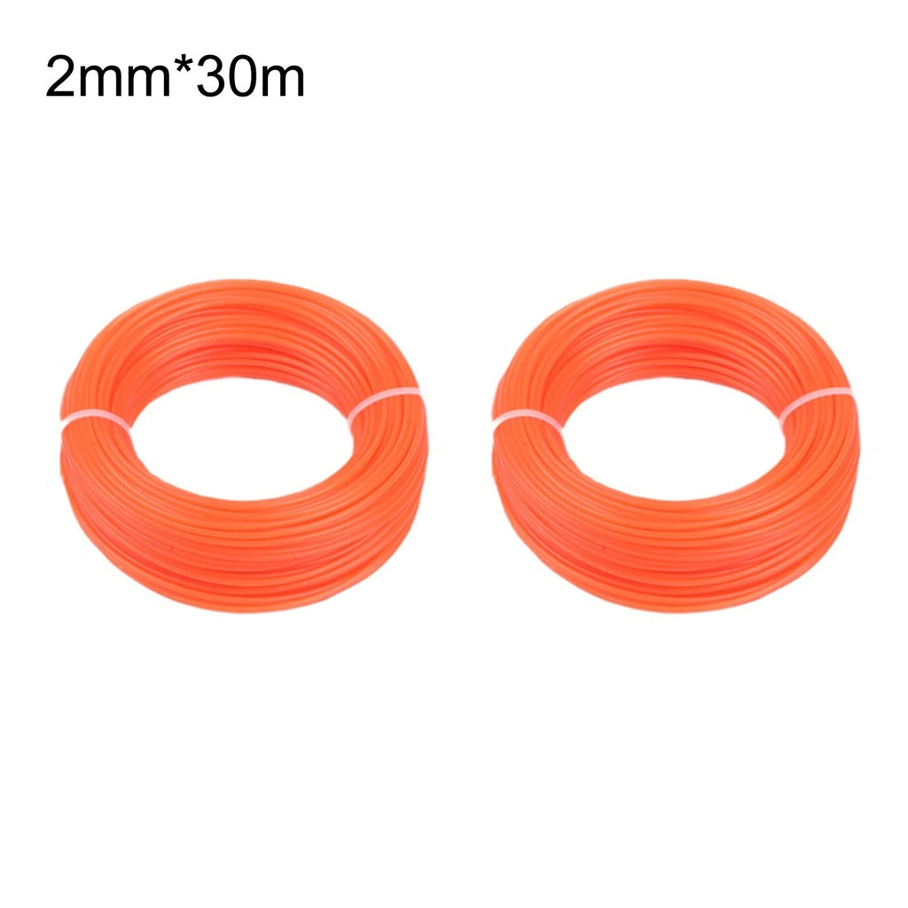 2X Nylon Trimmer Line 30m 1.6mm 2.0mm for Lawn Care