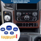 AC Gear Shift Headlight Media Knob Cover for Dodge RAM (2013-2017) - 5 Pcs