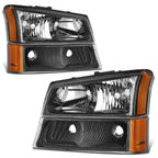 Headlight Assembly for Chevy Avalanche Silverado (2003–2007) Carbon Fiber Pattern