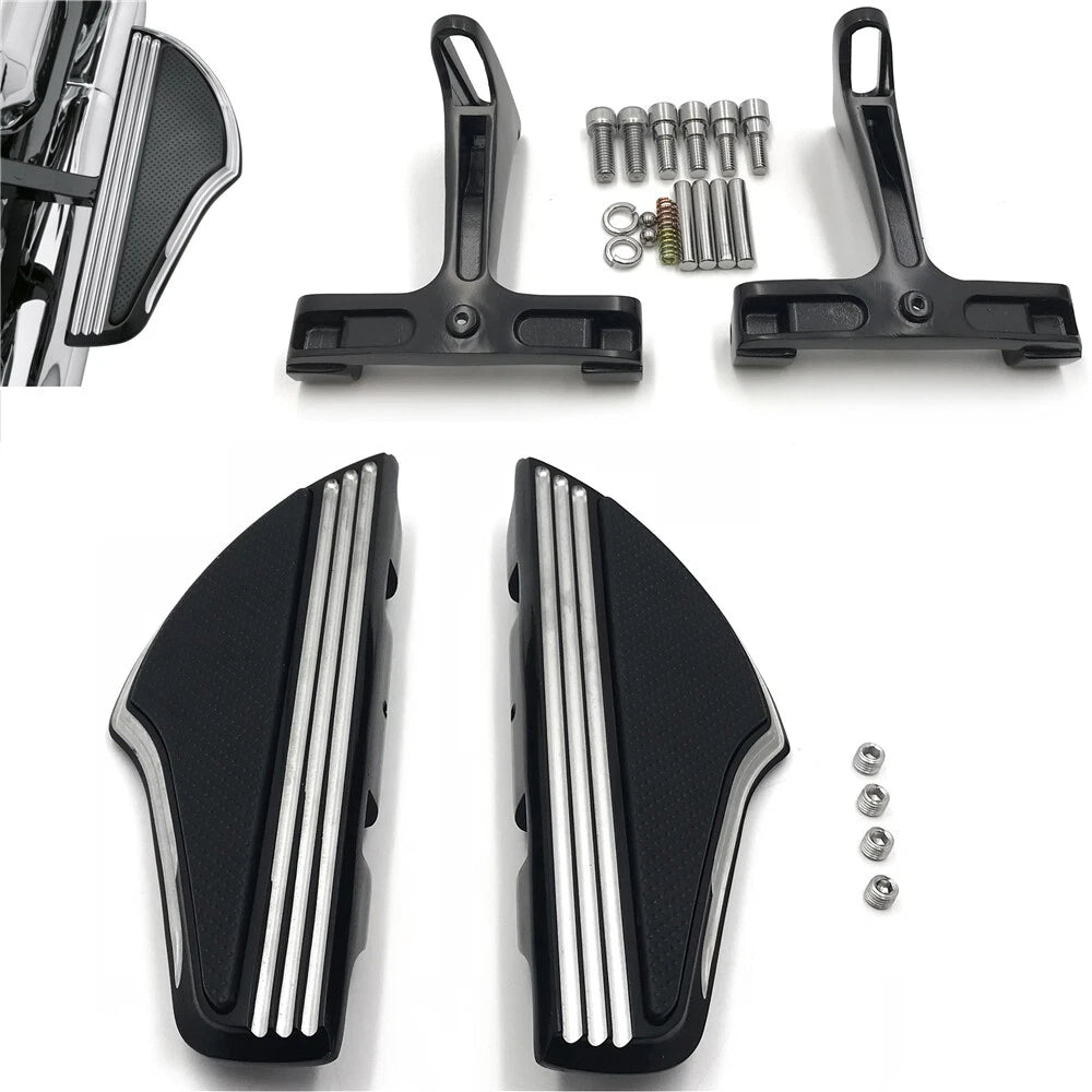 Shark Fin Defiance Leaf Passenger Footboard Kit for Harley Touring (1993–Present)